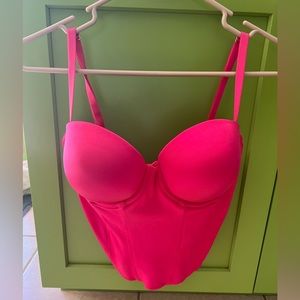 Victoria Secret back off baby hot pink bustier 💖